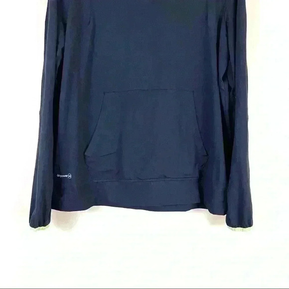 Russell Black Dri Power 360 Thumb Hole 3/4 Zip Athletic Running Hoodie Size L - Picture 5 of 11